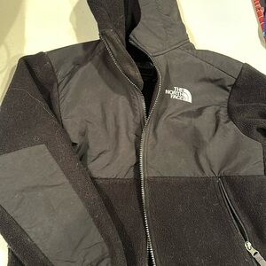 Boys black Northface fleece zip up jacket
